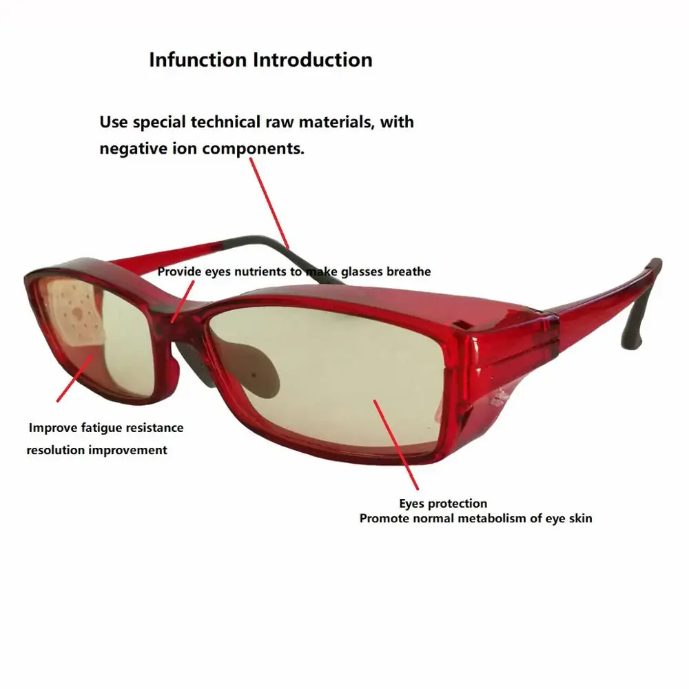 Eye dry syndrome wet room glasses with five in one negative oxygen ion glasses frame.