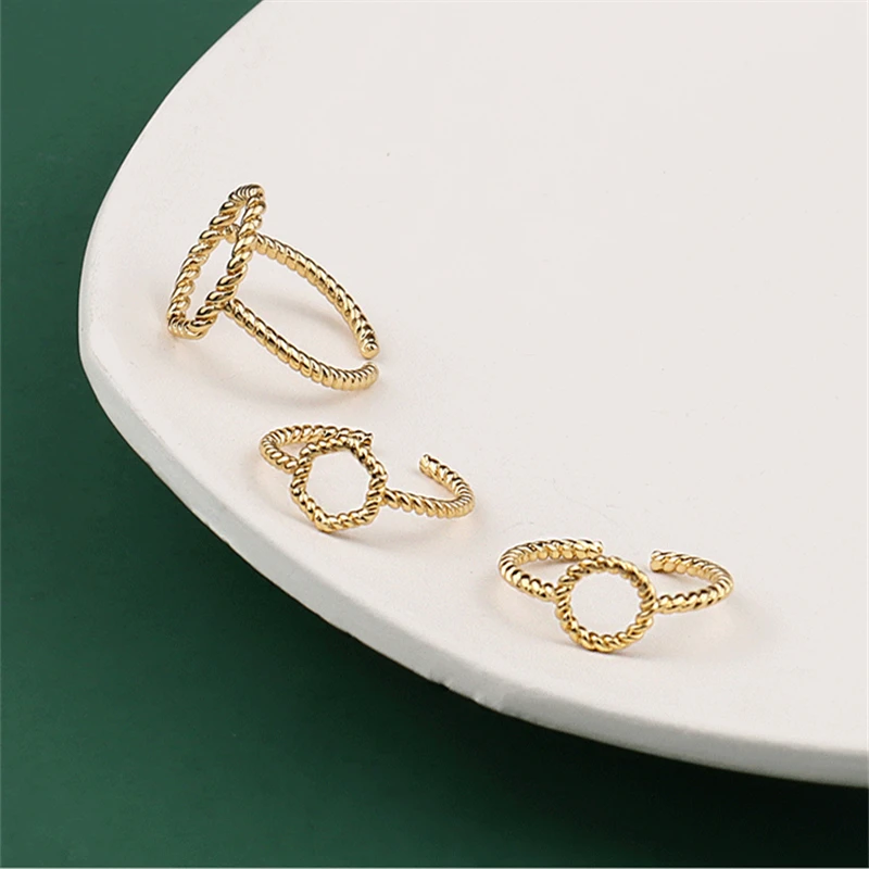 

Lispector 925 Sterling Silver Korean Simple Hollow Round Hexagon Rings for Women Minimalist Geometric Ring Unisex Jewelry Gifts