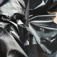 burst texture black pu leather fabric diy patches decor bags tights legging coat pants dress designer fabric