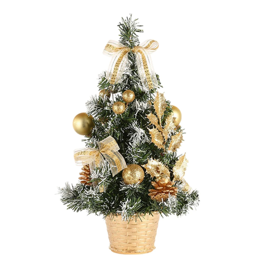 

Office Mini Desktop Artificial Christmas Tree Xmas Pine Gift 15.7" Tall