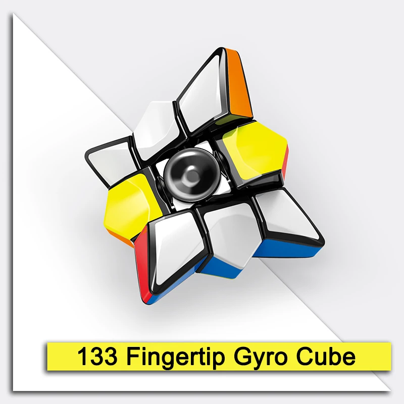 2nd 133 Fingertip Gyro Cube Decompression Toy ABS Puzzle Finger Adult Spinner Candy Color Children Gift |