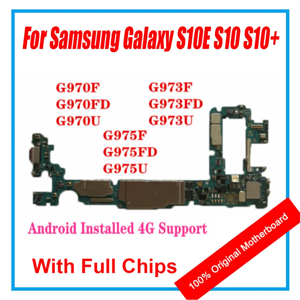 Для Samsung Galaxy S10E S10 + G970F G970FD G970U G973F G973FD G973U G975F G975FD G975U материнская плата Android
