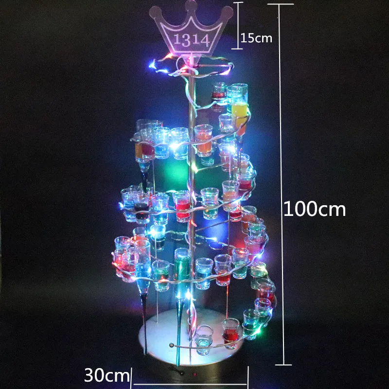 

Rechargeable Luminous Light Up LED Bar Cocktail Cup Holder KTV Party Decoration Colorfull Changed Wine Rack Many Styles