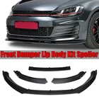 Разветвитель переднего бампера, бампер, спойлер, диффузор, защитная крышка, отделка для Volkswagen VW Golf MK7 MK7 2014-2017, набор из 3