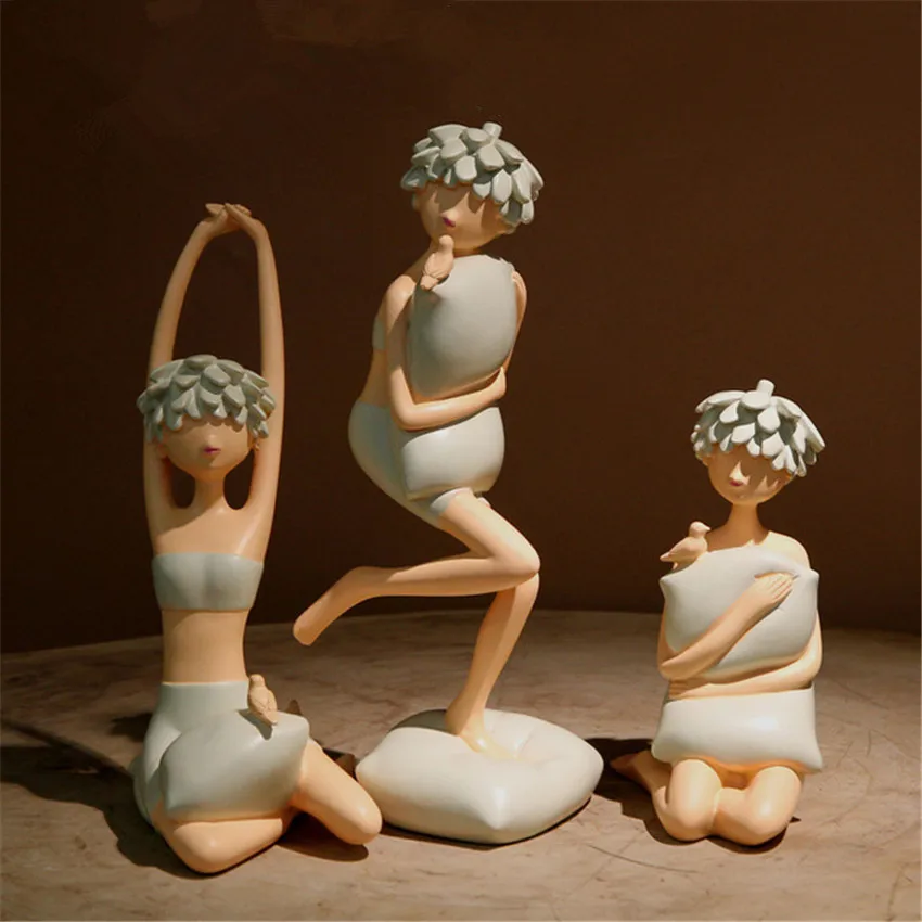 Креативные Статуэтки из смолы миниатюрные украшения для спальни и офиса модные