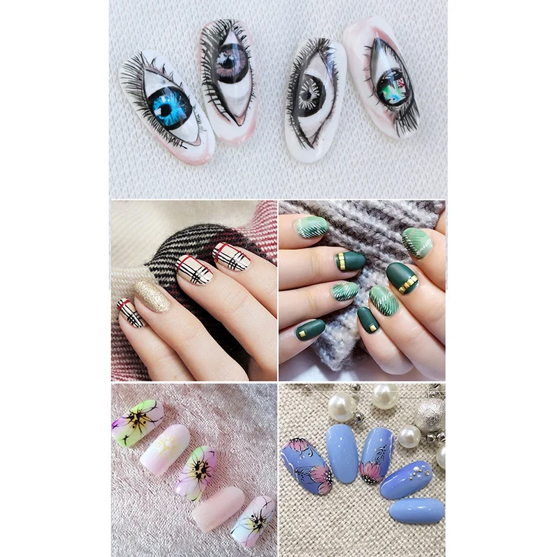 

13X/Set Nail Art Brush Gel UV Nail Painting Flower Drawing Pens Multifunctional Double-Head Nail Pen