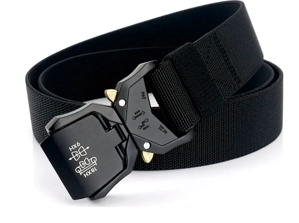 

Aluminium Alloy Outdoor Military Tactical Belt Men Handiness Cargo Belt Thick Tactical Designer Belts 125cm Adjustable Straps