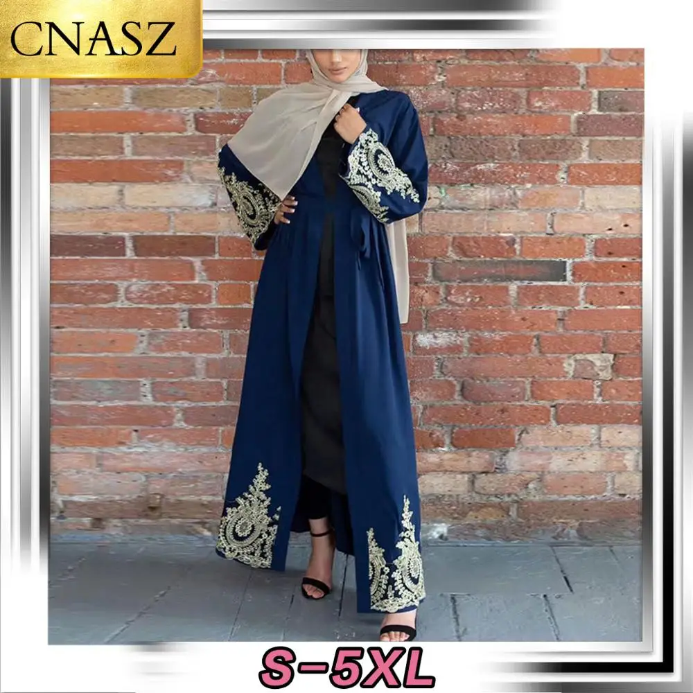 Женское платье Longue модная мусульманская одежда с вышивкой Caftan Дубай Tesettur Tunik