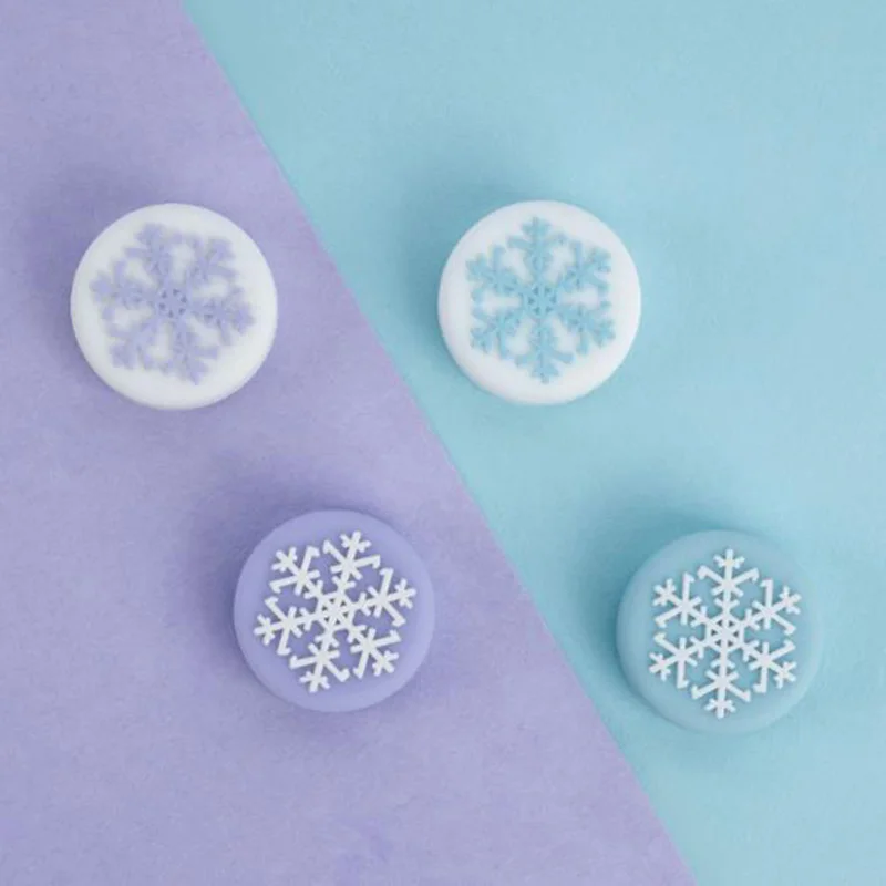 

Cute Snowflake Girl Snow flower Thumb Stick Grip Cap Joystick Cover For Nintend Switch NS Lite NS JoyCon Controller Gamepad Case