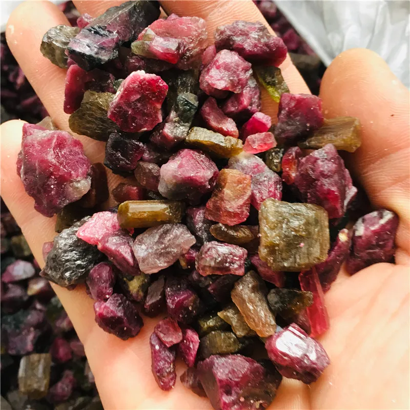 

100g Natural crystal red tourmaline and mineral reiki treated gemstone primary gemstone specimens used in jewelry making