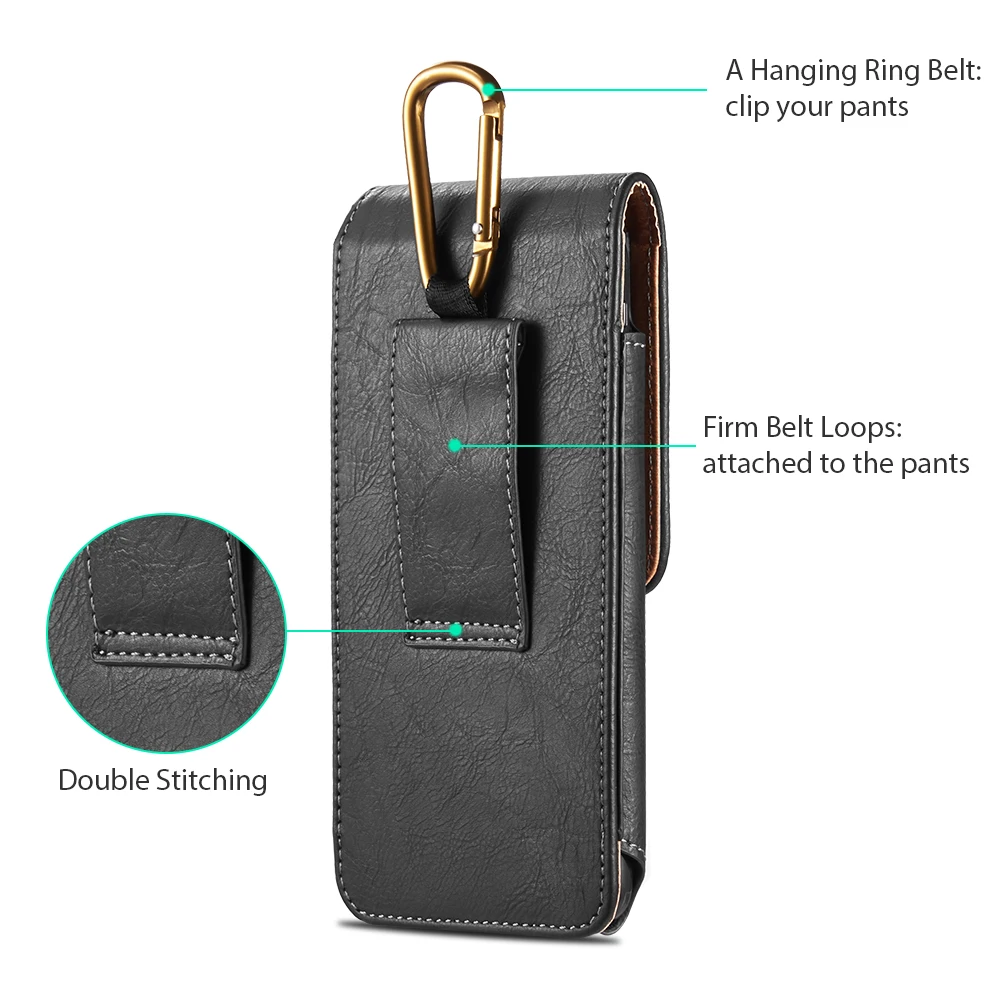Universal Mobile Phone Holster Waist for xiaomi redmi note 4 4x 5 5a 6 redmi 5 plus 6a mi8 mi9 cover Belt Clip Phone Pouch Case