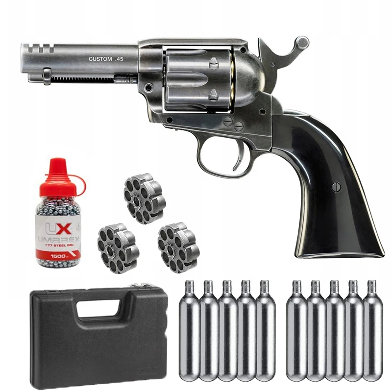 

Rewolwer GNB Umarex Legends .45 Revolver Lead Bullet Toy Gun Lead Bullet Wall Tin Logo Gun Bullet Air Gun Metal Wall Sign