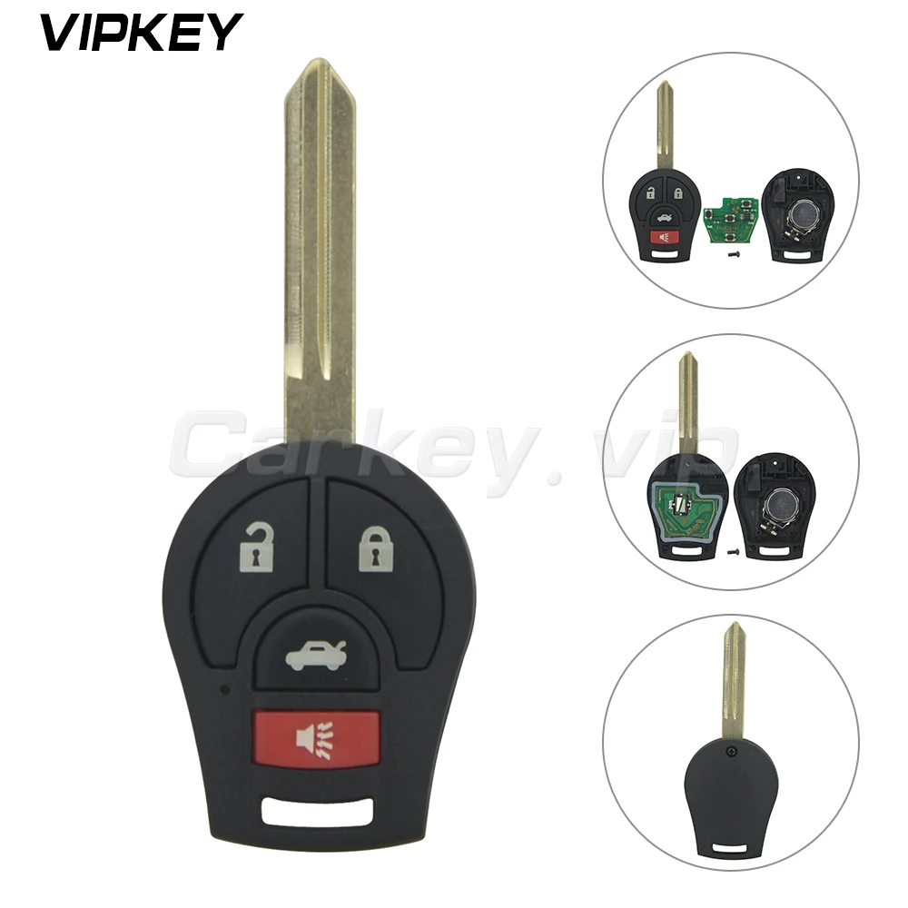 Дистанционный ключ CWTWB1U751 3 кнопки 434 МГц с чипом ID46 паникой для Nissan Cube Rogue Juke Versa 2008