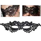 Черные сексуальные искусственные венецианские костюмы на Хэллоуин, женская модель, карнавал, Хэллоуин, маскарад, половина лица