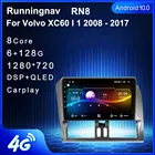 4G LTE Android 10,1 для Volvo XC60, 2009, 2010, 2011, 2012, Автомобильный мультимедийный стерео DVD-плеер, навигация, GPS-радио