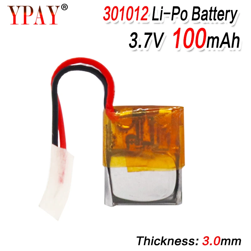 100mAh 3 7 V 301012 литий полимерная lipo аккумуляторная батарея для gps MP3 MP4 PAD DVD DIY bluetooth
