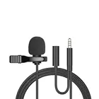 Портативный петличный мини-микрофон 1,5 м, конденсаторный микрофон с креплением на лацкане, проводной микрофон для смартфонов, ноутбуков, ПК, DSLR-камер на Android