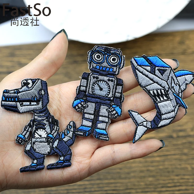 Нашивки в виде робота из Звездных Войн для одежды нашивки утюга вышивки