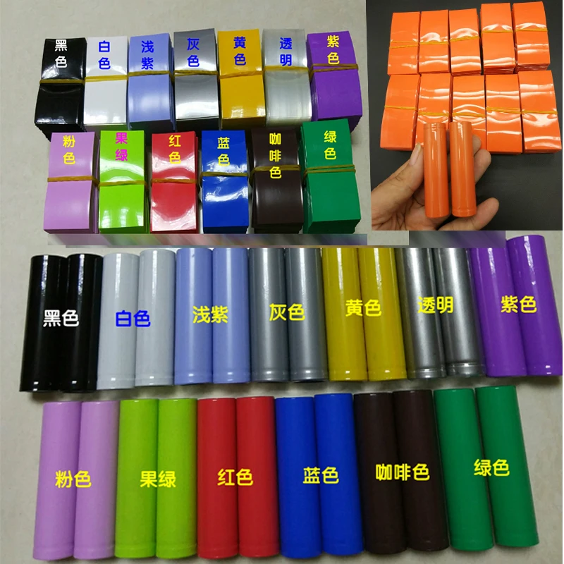 100 шт литий ионная ПВХ термоусадочная трубка 18650 батарея обмотка Precut Размер 72*30 мм