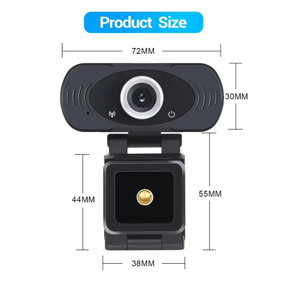ESCAM 2MP веб-камера с микрофоном HD 1080P потоковая для ПК MAC ноутбука P2P USB камера YouTube Skype