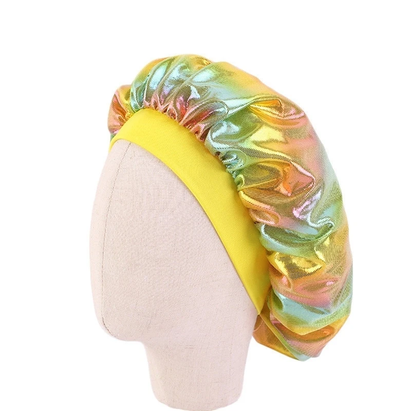 Круглая детская шапка для волос эластичная шелковая головная повязка сна с