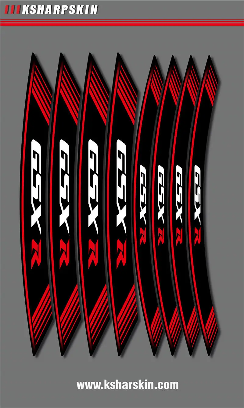 

Motorcycle sticker stripe logo tire decoration inner edge reflection wheel decal for suzuki gsx-r