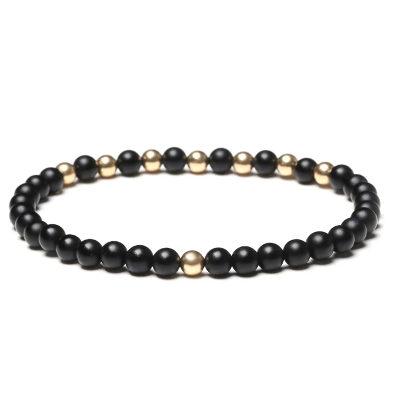 

4mm Natural stone beads couples bracelet Men Bracelet Natural Moonstone Bead Bracelet chakra Stone Diffuser gift Drop Shipping