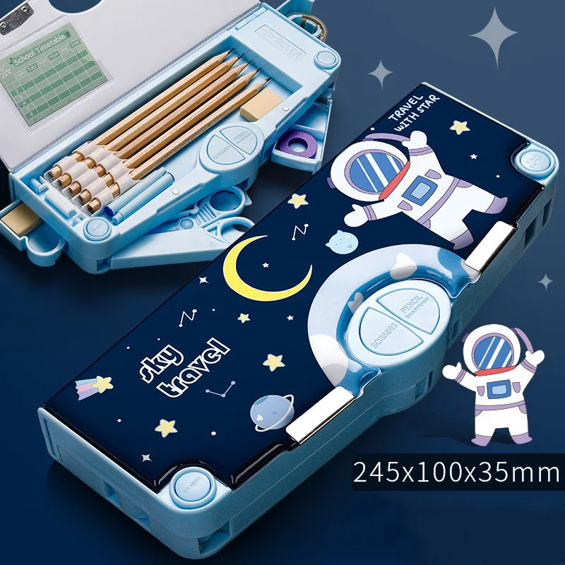 Case Cartoon Students Kawaii Multifunction Pencil Cases Kids Gift Pen Cases Stationery Box School Supplies