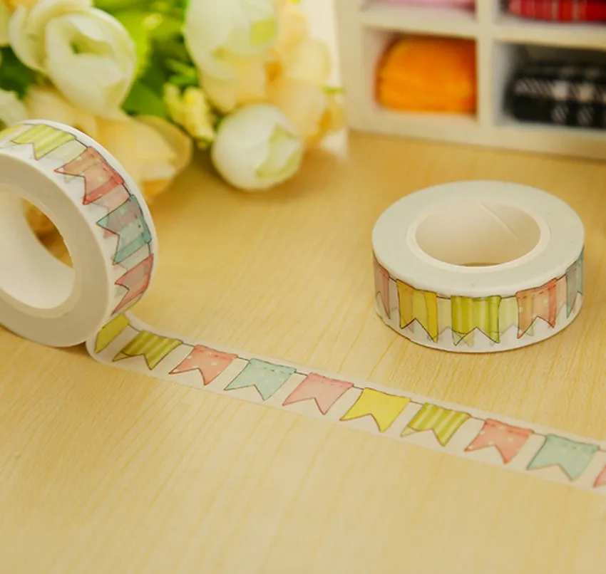 1x Colour Flag Washi Tape DIY Decoration Scrapbooking Masking adhesive For Sticker Photo Album | Дом и сад
