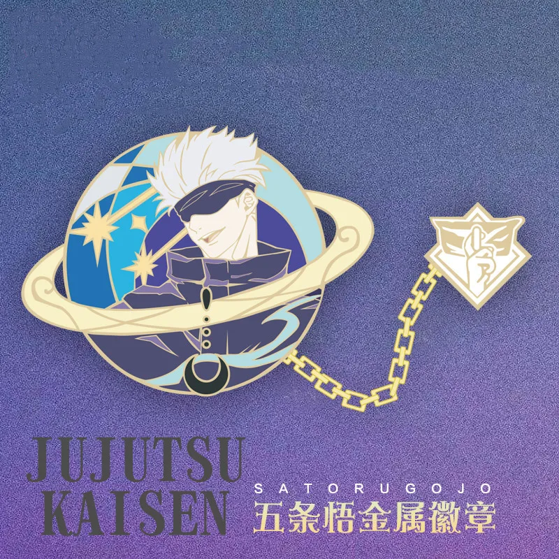 

Anime Jujutsu Kaisen Gojo Satoru Cosplay Brooch Badge Prop Anime Metal Man Woman Pin Props Accessories