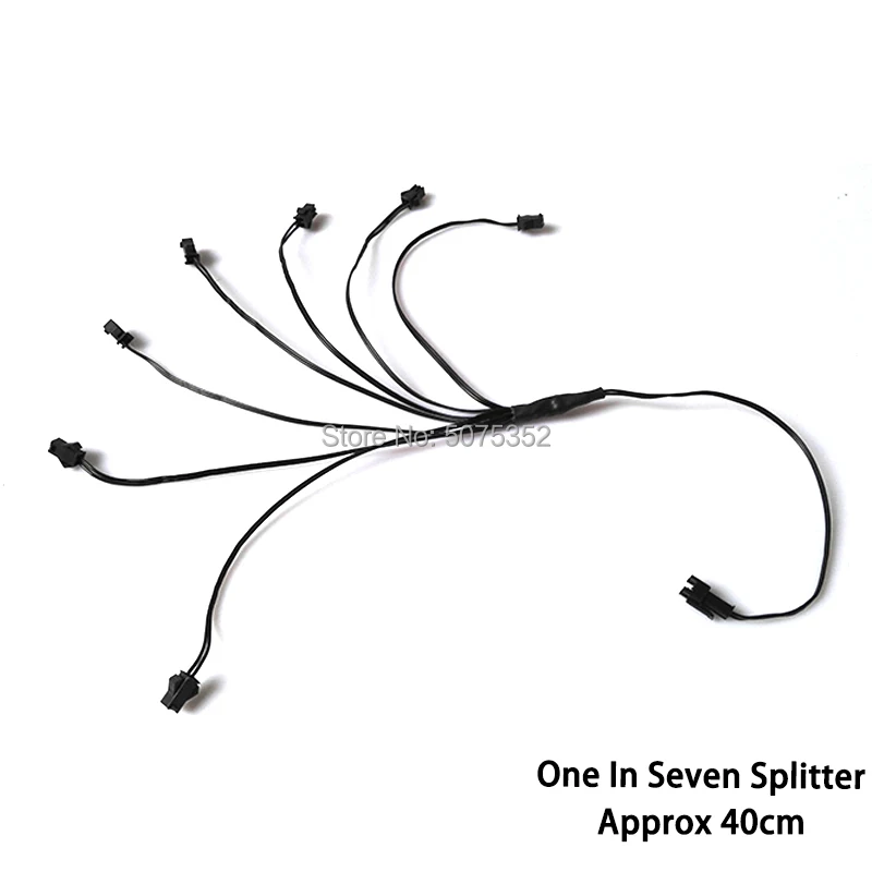 

1pcs EL accessories EL Splitter EL Extension Wire for EL Wire Glow Party Supplies One in two Splitter