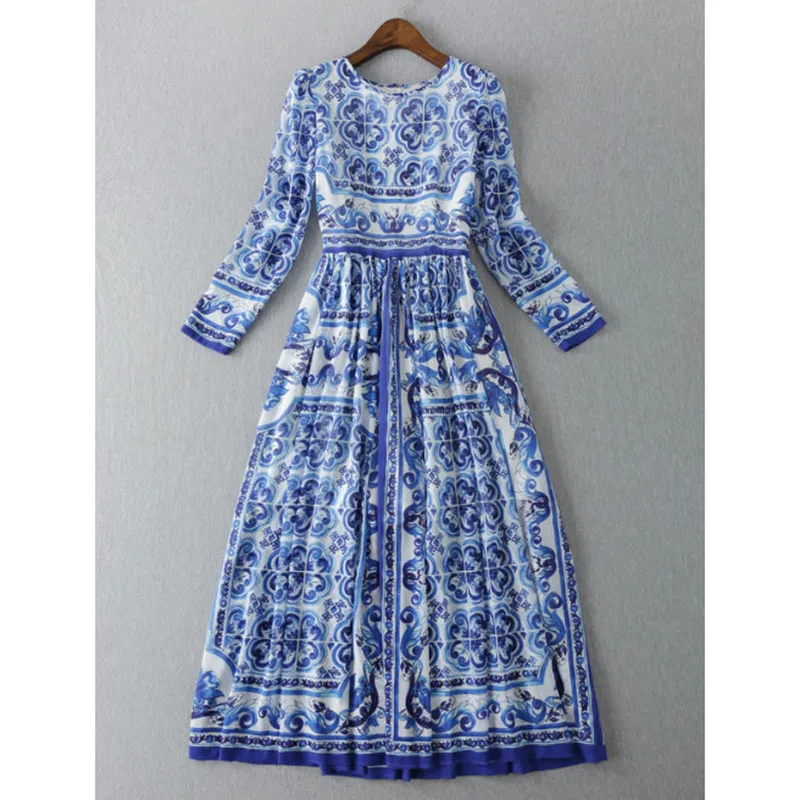 Truevoker дизайнер длинное платье для женщин высокое качество с длинным рукавом в