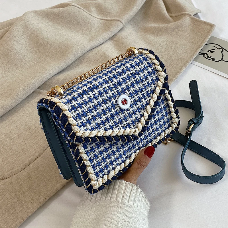 Бренд RAZALY высокое качество дизайнерская винтажная шерстяная Сумочка тканый