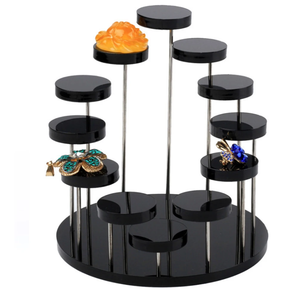 

Multifunction Acrylic Display Stands Adjustable Display Risers Round Acrylic Product Display Cupcake Stand for Mini Figurines