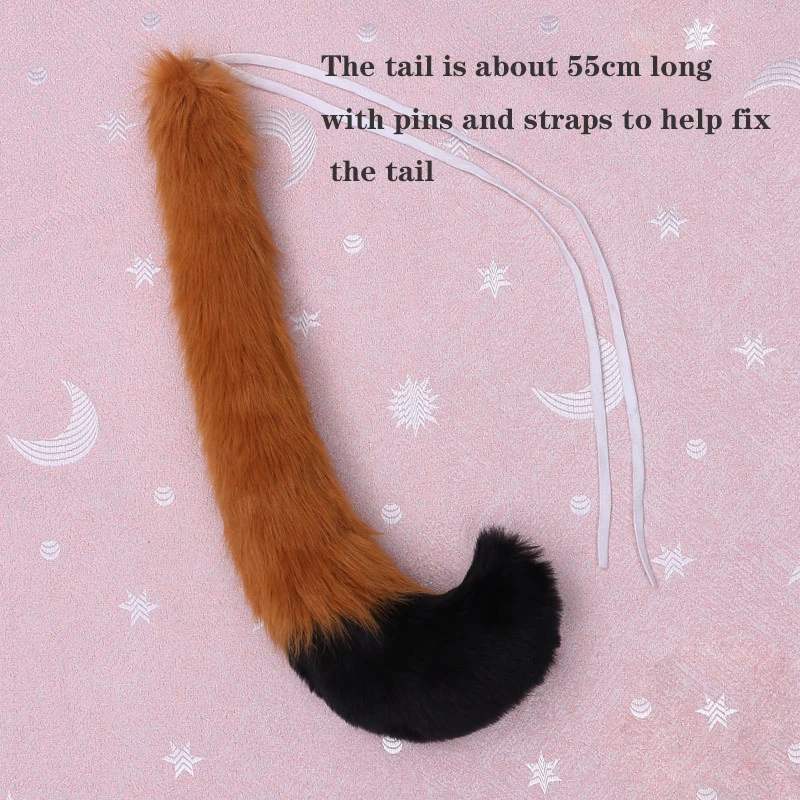 cosplay tail ears plush simulation fox cat wolf animal | Тематическая одежда и униформа