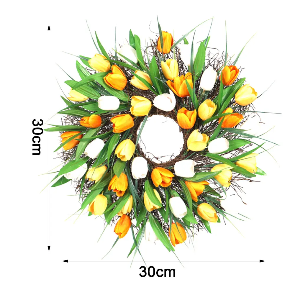 Тюльпановый цветочный венок для входной двери Осенний осенний Свадебный