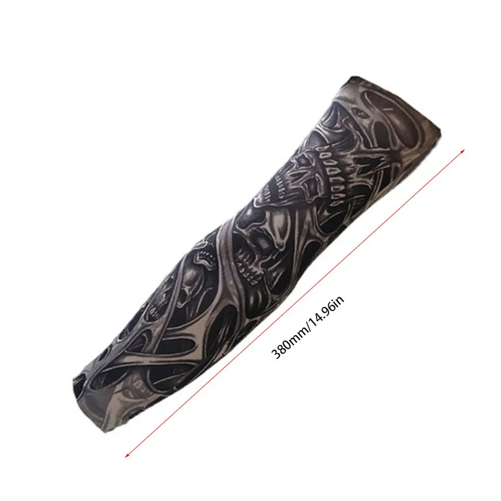 

Single Unisex Arm Sleeve Sunscreen Sunburn Sleeve Crossbones Tattoo Sunscreen Sleeve Protector Light Skin Friendly Outdoor