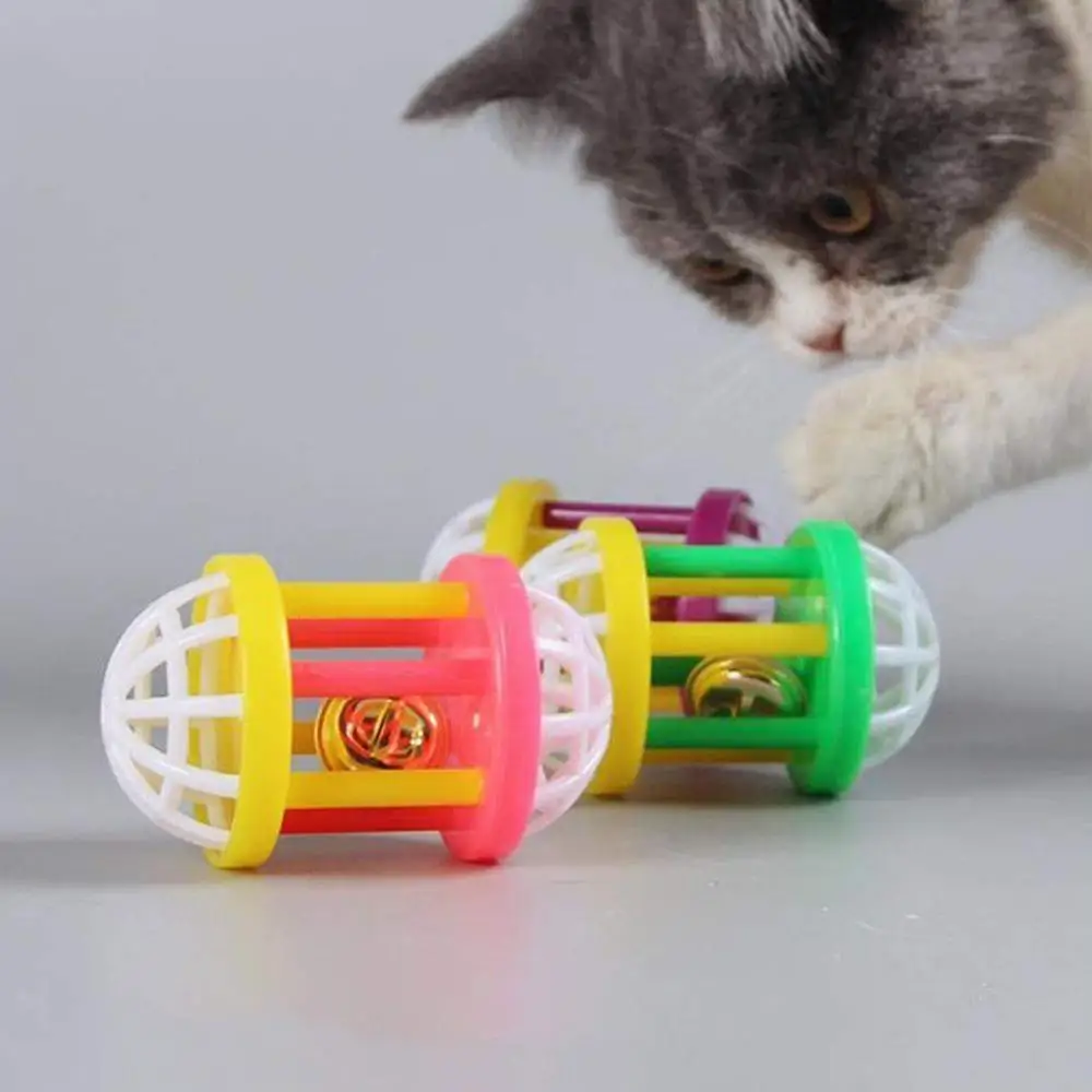 Пластиковая игрушка котенок с гантелями Jingle милый питомец собака кошка обучающая звуковая игрушка маленький питомец Когтеточка