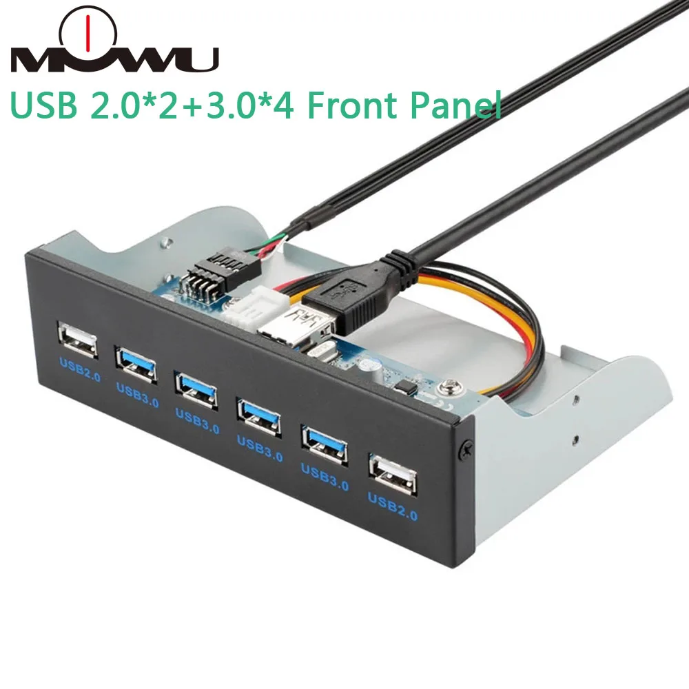 Передняя панель MOWU с 6 портами USB 3 0 и 2 5 25 дюйма