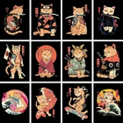 Набор для алмазной вышивки кошка самурая