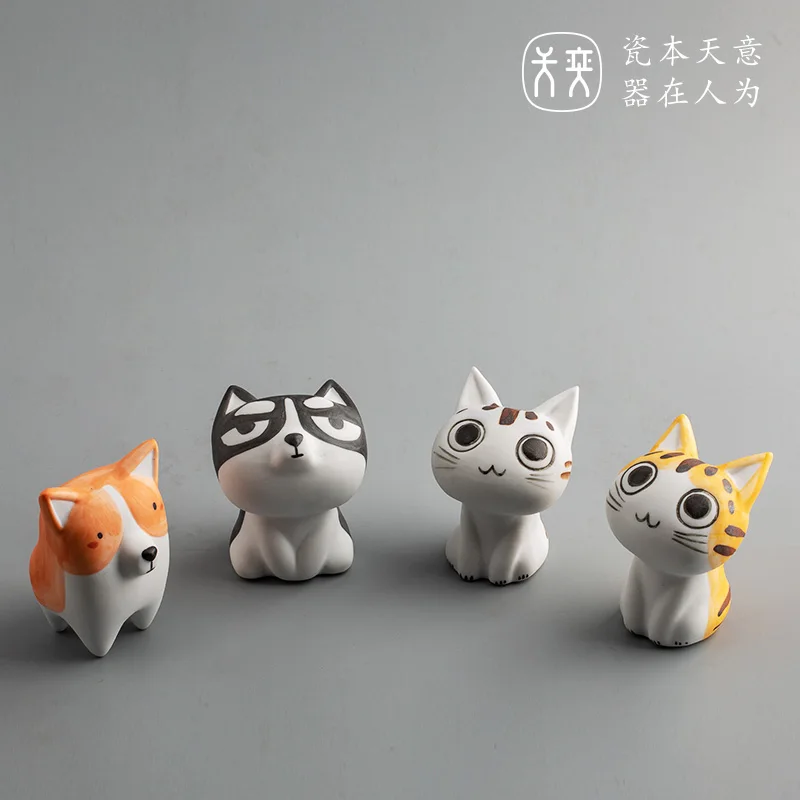 

Cute Dog Rabbit Cat Ceramics Popular Diy Cute Hand-made Decoration Doll Kawaii Toys Car decoration Birthday Christmas Gifts Kids