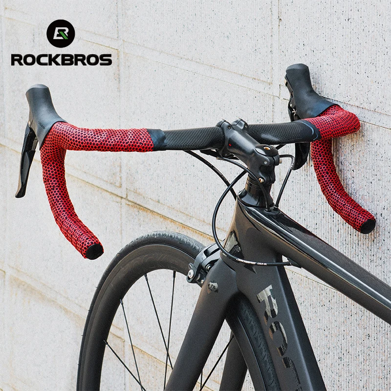 ROCKBROS анти-скольжения, руль для шоссейного велосипеда, руль лента на рукоятку мягкая велосипед eva рукоятка и закрытой пяткой, на ремешках на открытом воздухе велосипедная ручка ремень для велосипеда
