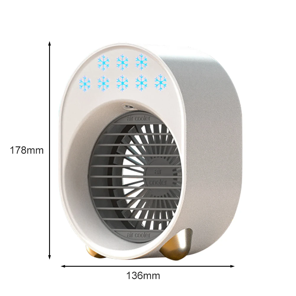 

Portable USB Silent Nano Spray Air Cooler Humidifier Fan Summer Personal Desktop Table Fan for Office Bedroom School Travel