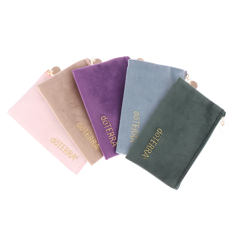 

Women Zipper Velvet Make Up Bag Travel Large Cosmetic Bag For Makeup Solid Color Female Make Up Pouch Necessaries Storage Bag