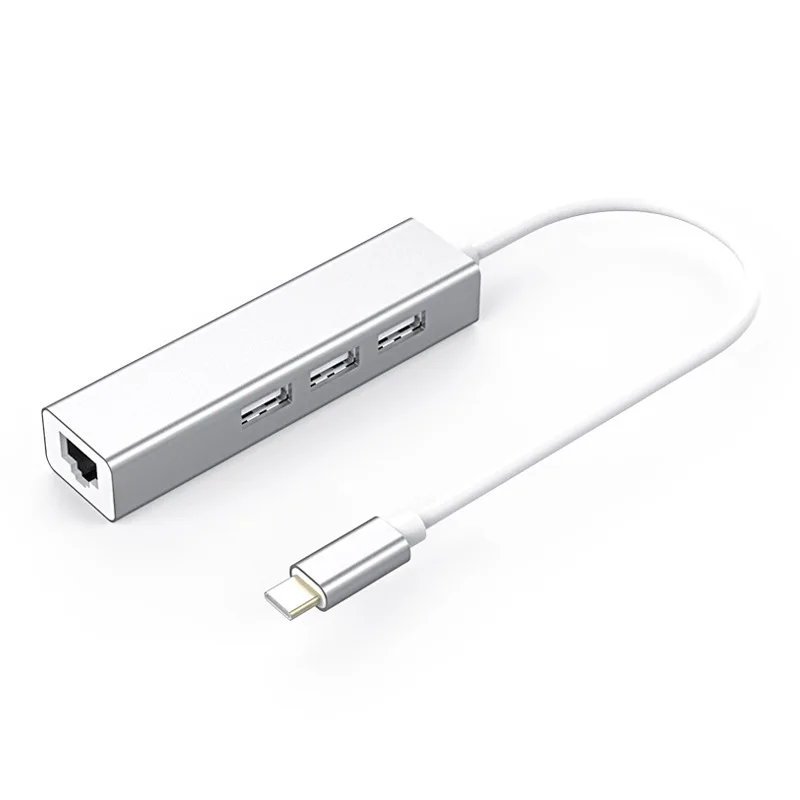 Док-станция Type-C USB 2 0 HUB сетевая карта Ethernet 100 м подходит для нового ноутбука с
