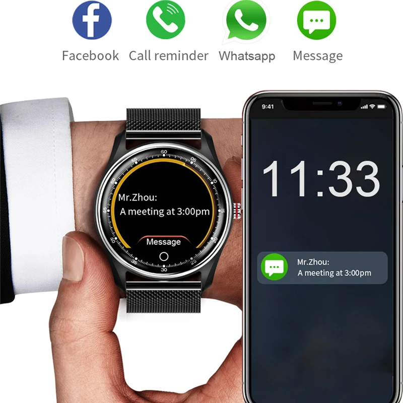 Новое поступление 2020 спортивные мужские Смарт-часы с ЭКГ Bluetooth монитор сна