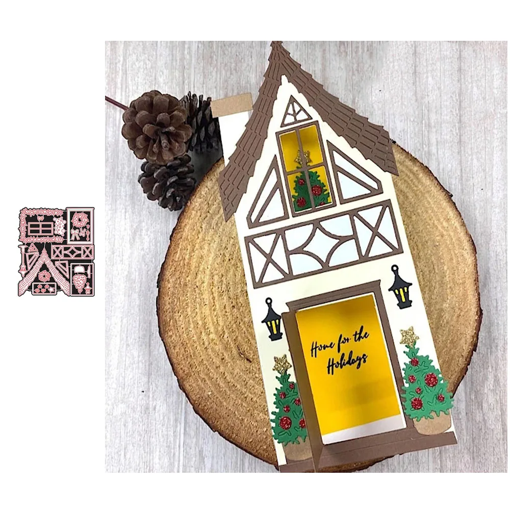 

Christmas house decoration Merry Christmas and Metal holiday Cutting Dies for Craft Making Paper Greeting Card Scrapbooking 2021