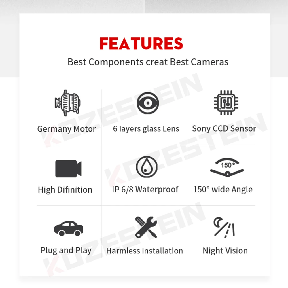 HD значок с откидывающейся задней камерой переключатель багажника эмблема камера