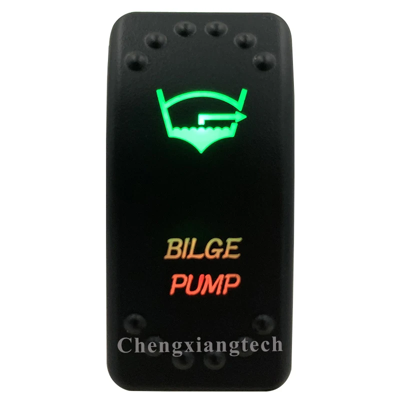 

NEW 12V Green Red Led Rocker Switch BILGE PUMP Waterproof IP68 SPST ON OFF For Car Boat Marine Carling Switch Replacement