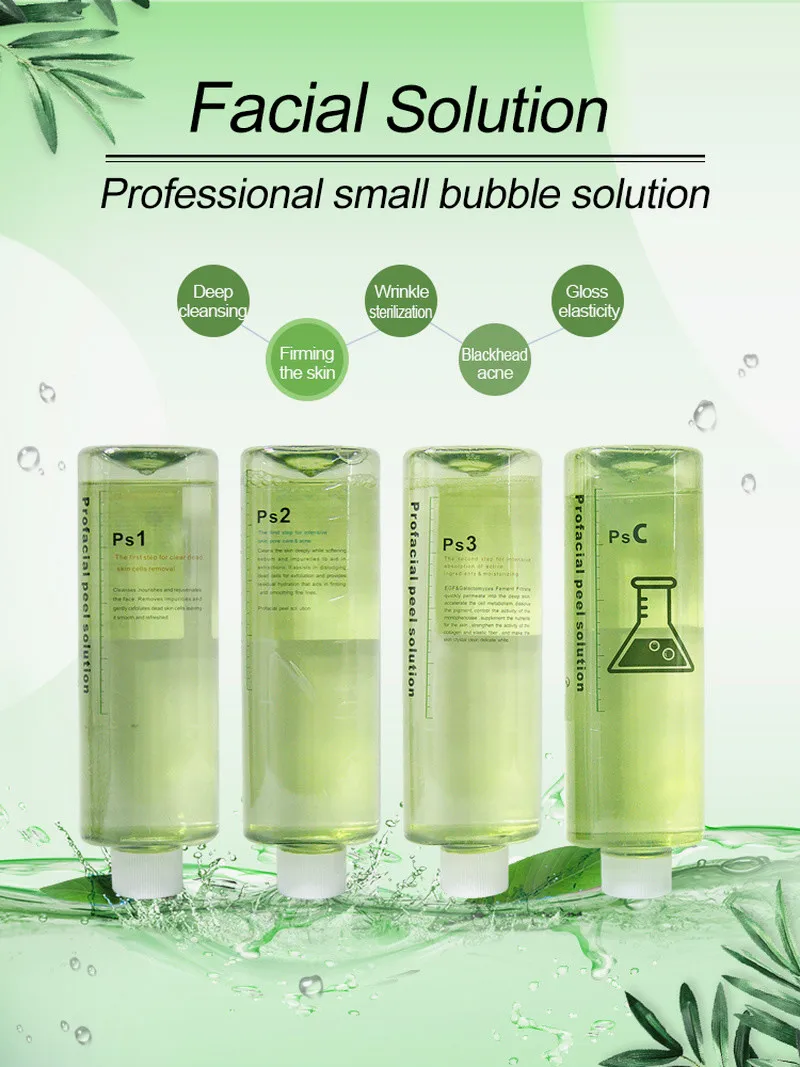 

Aqua Peeling Solution PS1 PS2 PS3 PSC 4 Bottles 500Ml Aqua Facial Serum Hydra Facial Serum For Normal Skin